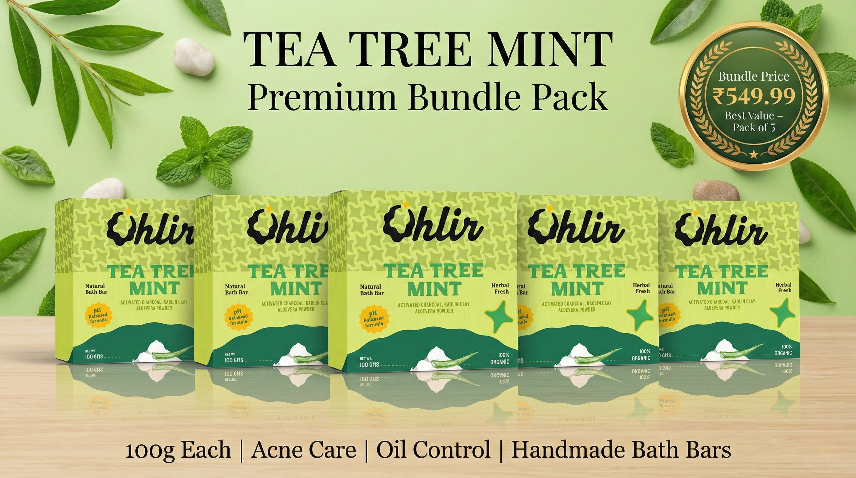 Tea Tree Mint - Anti-Acne & Oil Control Handmade Soap