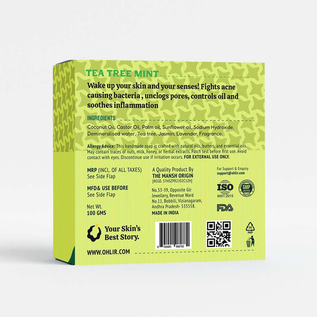 Tea Tree Mint - Anti-Acne & Oil Control Handmade Soap