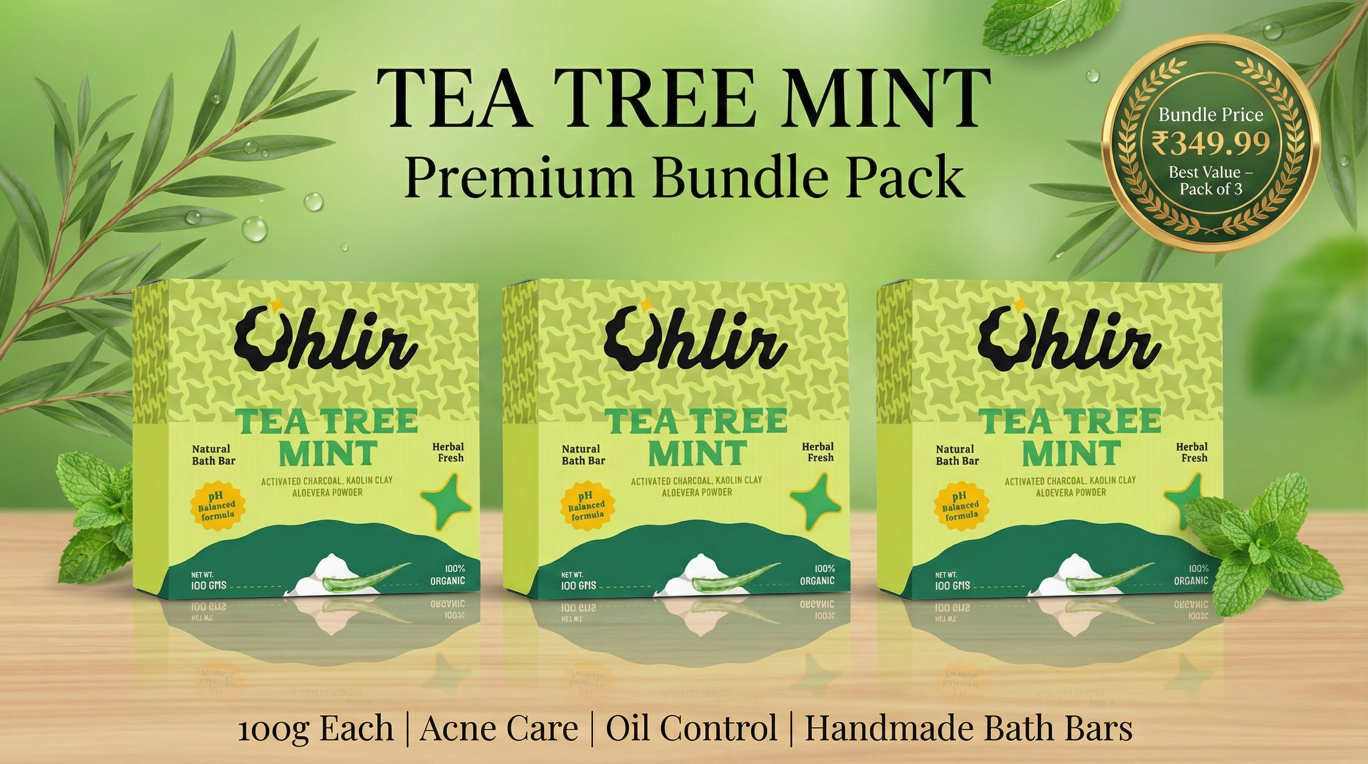 Tea Tree Mint - Anti-Acne & Oil Control Handmade Soap